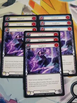 9 Card Playset Snapback Red/Yellow/Blue Flesh and Blood Crucible of War - Image 1
