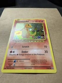 Pokemon Charmander Toys R Us Promo Holo Card 9/108 60 HP English 2016 - Image 2