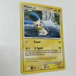 Rare Pokemon Card Minun Majestic Dawn 25/100 Diamond & Pearl LP - Image 1