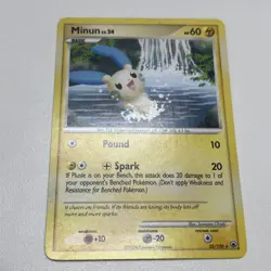 Rare Pokemon Card Minun Majestic Dawn 25/100 Diamond & Pearl LP - Image 2