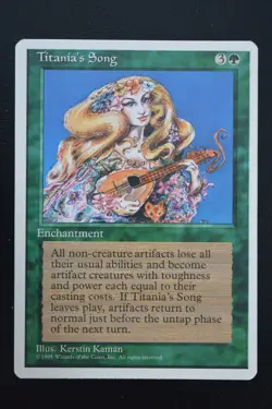 Magic The Gathering MTG TITANIA'S SONG Fourth Edition LP Lightly Played - Image 1