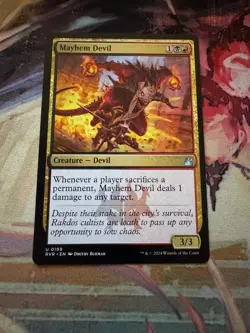 Mayhem Devil 199 Uncommon Ravnica Remastered Magic: The Gathering Lightly Played - Image 1
