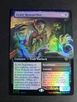 Grave Researcher (Extended Art Foil) Rare MTG Secrets of Strixhaven - Image 1