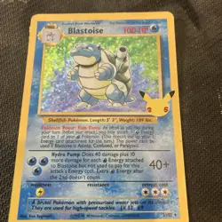 Pokemon Blastoise Base Set Holo Rare Card 2/102 100HP High. Play - Image 1