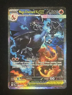 2025 Pokemon Phantasmal Flames MEGA CHARIZARD X EX #125/094 SIR English - Image 1