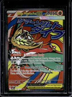 2026 Pokemon Ascended Heroes Mega Hawlucha ex Attack Rare #268/217 - Image 1