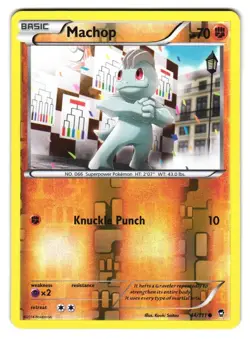 POKEMON MACHOP 44/111 FURIOUS FISTS COMMON REVERSE HOLO - Image 1