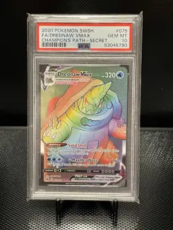 2020 Pokemon Drednaw VMAX Secret Rare Champion's Path Holo PSA 10 - Image 1