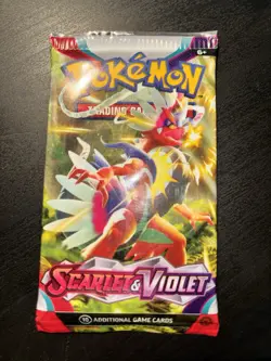 22.6g Heavy Pokemon TCG: SCARLET and VIOLET Base Booster Pack New Miraidon Art - Image 2