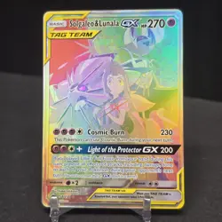 Pokemon Solgaleo & Lunala GX TAG TEAM Secret Rare Holo Sm-Cosmic Eclipse 254/236 - Image 1
