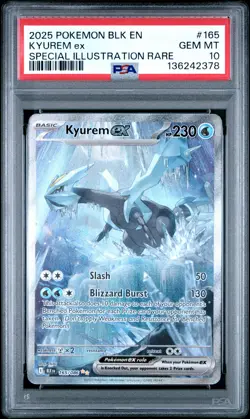 2025 POKEMON BLK EN-BLACK BOLT SPECIAL ILLUSTRATION RARE #165 KYUREM EX PSA 10 - Image 1