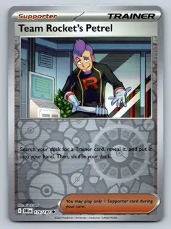 Team Rocket's Petrel Destined Rivals 176/182 UC NM Reverse Holo Pokemon AA270 - Image 1