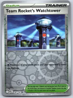 Team Rocket's Watchtower 180/182 Destined Rivals Pokemon Reverse Holo NM - Image 1
