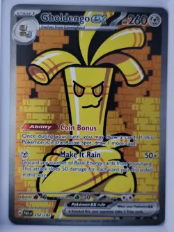 Pokemon Gholdengo ex - Special Illustration Rare SV04: Paradox Rift 252/182 NM - Image 1