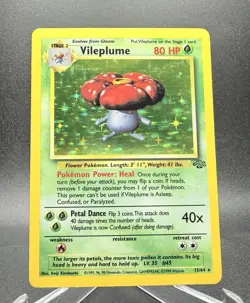 POKEMON! JUNGLE UNLIMITED! VILEPLUME! HOLO! 15/64 LP CONDITION! - Image 1