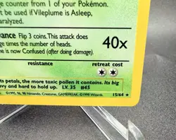 POKEMON! JUNGLE UNLIMITED! VILEPLUME! HOLO! 15/64 LP CONDITION! - Image 4