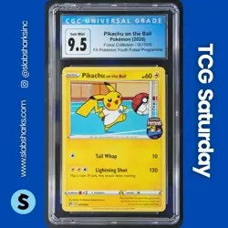 2020 POKEMON FUTSAL COLELCTION PROMO= #001/005 PIKACHU ON THE BALL CGC 9.5 - Image 1