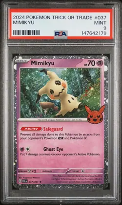 2024 POKEMON TRICK OR TRADE #037 MIMIKYU PSA 9 - Image 1