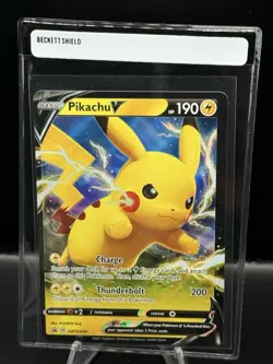 Pikachu V SWSH061 - NM Full Art Promo Rare Pokemon Card - NM - Image 1
