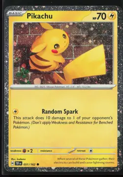 Pikachu 051/162 (Cosmos Holo) SV05: Temporal Forces Pokemon TCG NM - Image 1