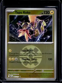 2026 Pokemon Ascended Heroes Tapu Koko Quick Ball Reverse Holo Rare #067/217 - Image 1