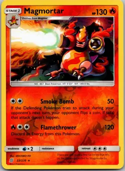 Magmortar 22/236 Rare Unified Minds Pokemon Reverse Holo Near Mint - Image 1