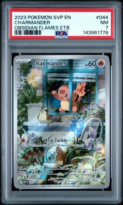 2023 POKEMON SVP EN-SV BLACK STAR PROMO #044 CHARMANDER PSA 7 - Image 1