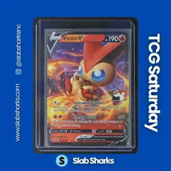 2020 POKEMON SWORD & SHIELD PLAY STAMP PROMO #025/202 VICTINI V - Image 1