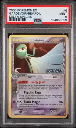 2005 POKEMON EX DELTA SPECIES #6 GARDEVOIR-REVERSE FOIL PSA 9 - Image 1