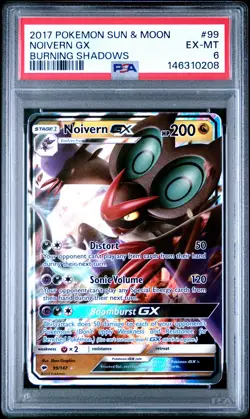 2017 POKEMON SUN & MOON BURNING SHADOWS #99 NOIVERN GX PSA 6 - Image 1