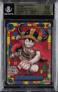 2025 ONE PIECE PROMOS JAPANESE PREMIUM CARD COLLECTION MONKEY.D.LUFFY P BGS 10 - Image 1
