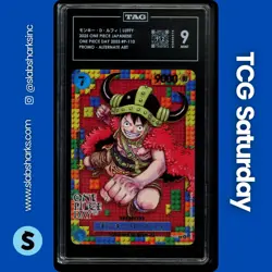 2025 ONE PIECE JP ONE PIECE DAY PROMO #P-110 MONKEY D. LUFFY ALT ART TAG 9 - Image 1