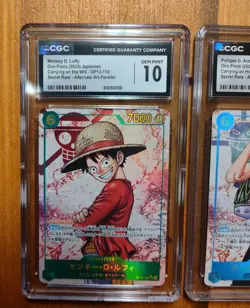 One Piece JPN Carrying On His Will Portgas D Ace & Monkey D Luffy CGC 10 Gem Lot - Image 2