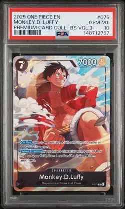 2025 ONE PIECE PREMIUM COLLECTION BEST SELECTION VOL.3 MONKEY D. LUFFY PSA 10 - Image 1