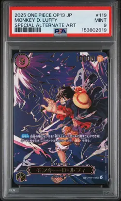 2025 ONE PIECE JPN CARRYING ON HIS WILL SPECIAL ALT ART MONKEY D. LUFFY PSA 9 - Image 1