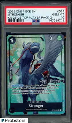 2025 One Piece En Championship 25-26 TP 2 Finalist #089 Stronger PSA 10 - Image 1