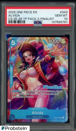 2025 One Piece En Championship 25-26 TP 2 Finalist #043 Alvida PSA 10 - Image 1