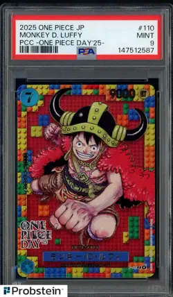 2025 One Piece JP PCC One Piece Day '25 #110 Monkey D. Luffy PSA 9 GEM MINT - Image 1
