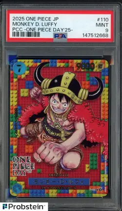 2025 One Piece JP PCC One Piece Day '25 #110 Monkey D. Luffy PSA 9 GEM MINT - Image 1