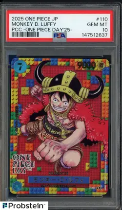 2025 One Piece JP PCC One Piece Day '25 #110 Monkey D. Luffy PSA 10 GEM MINT - Image 1
