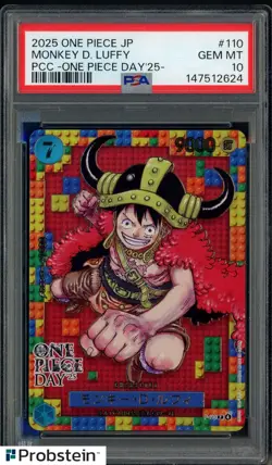 2025 One Piece JP PCC One Piece Day '25 #110 Monkey D. Luffy PSA 10 GEM MINT - Image 1
