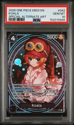 2026 ONE PIECE EB03-HEROINES EDITION SPECIAL ALTERNATE ART #042 KOALA PSA 10 - Image 1