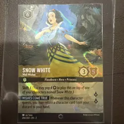 Snow White Well Wisher 206/204 (Enchanted) Disney Lorcana Rise of the Floodborn - Image 1