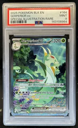 2025 Pokemon Black Bolt Serperior ex Special Illustration Rare #164/086 PSA 9 - Image 1
