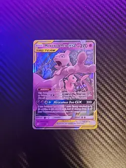 Pokemon TCG Mewtwo & Mew GX Full Art Holo Card 71/236 Unified Minds - Image 1