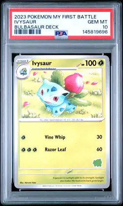 2023 POKEMON MY FIRST BATTLE-BULBASAUR DECK IVYSAUR PSA 10 - Image 1