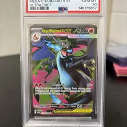 2025 POKEMON PFL EN PHANTASMAL FLAMES #109 MEGA CHARIZARD X EX ULTRA RARE PSA 10 - Image 2