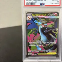 2025 POKEMON PFL EN PHANTASMAL FLAMES #109 MEGA CHARIZARD X EX ULTRA RARE PSA 10 - Image 3