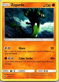 Zygarde 72/131 R Forbidden Light Pokemon Near Mint - Image 1