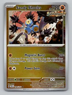 Reverse Holo Sandy Shocks 098/162 Uncommon Temporal Forces Pokemon - Image 1
